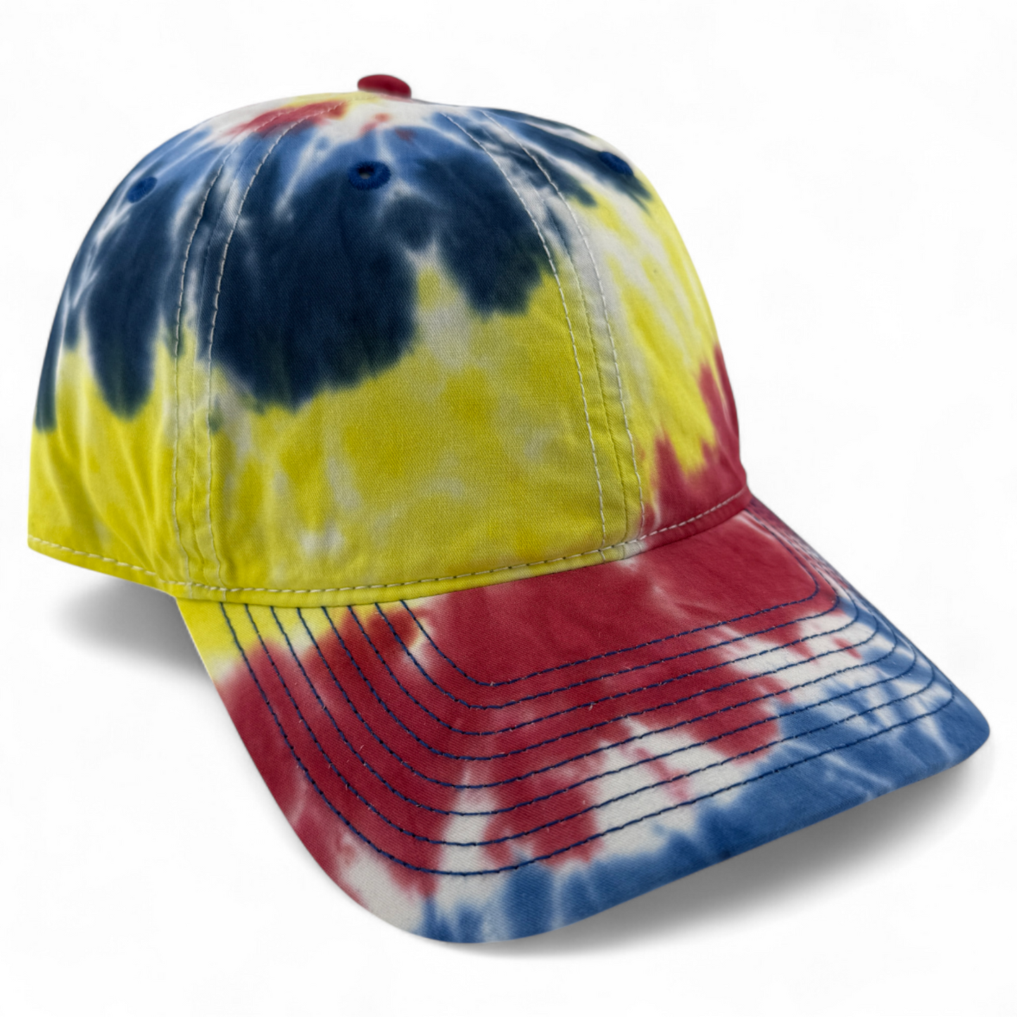The Game GB482 Rainbow Tie Dye Blank Twill Unstructured Adjustable Dad Hat Cap