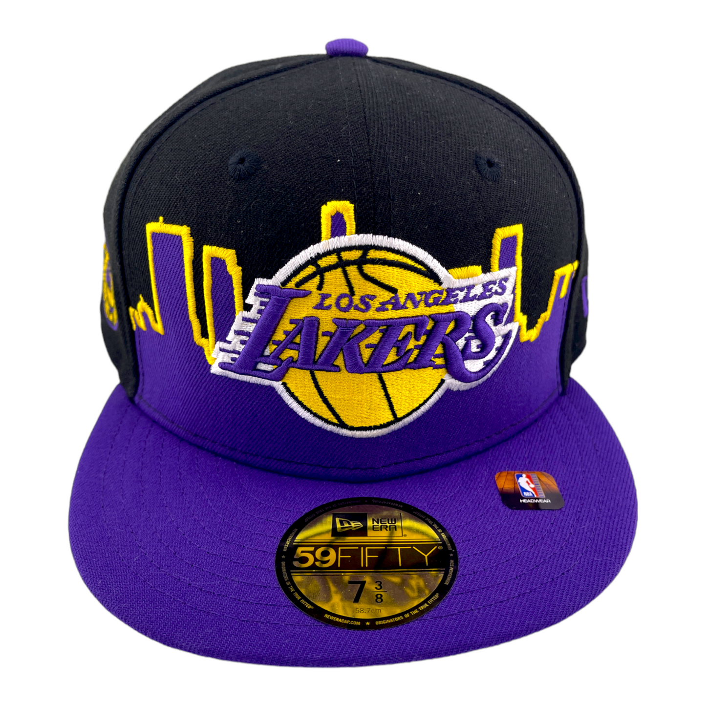 New Era Los Angeles Lakers Tip Off 2022 Black/Purple Grey UV 59Fifty Fitted Hat Cap