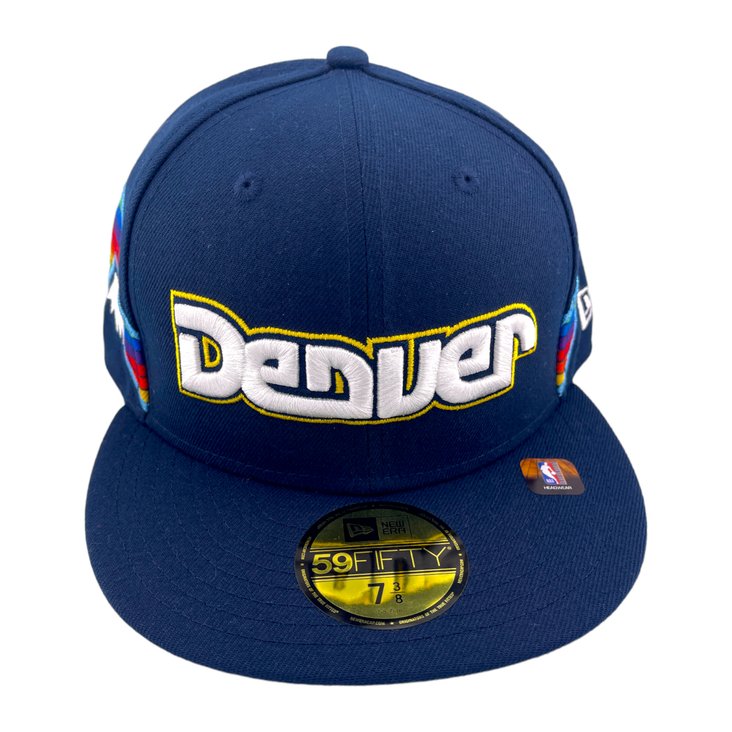 New Era Denver Nuggets 2022 NBA City Edition Blue/Grey UV 59Fifty Fitted Hat Cap