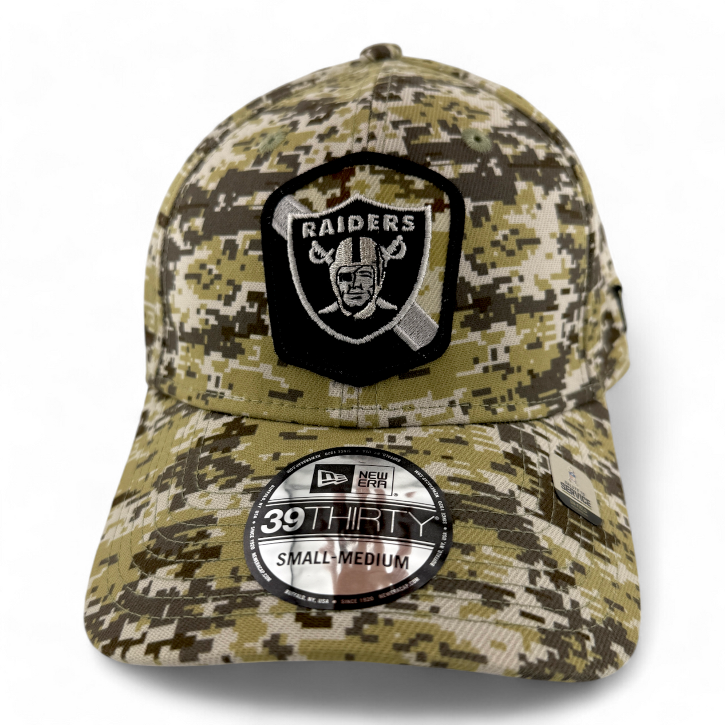 New Era Las Vegas Raiders 2023 Salute to Service Camo NFL 39Thirty Flex Fit Hat