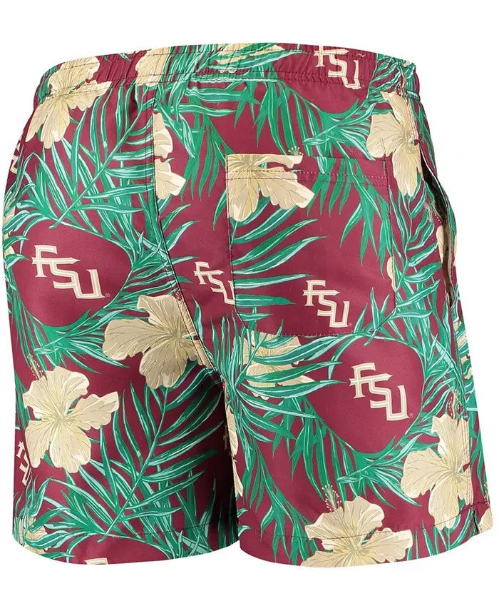 FOCO Florida State Seminoles FSU Floral Island Palm Swim Trunks Mens Size 2XL