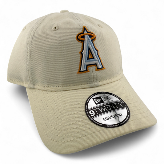New Era Los Angeles Angels MLB Pastel Cream 9Twenty Adjustable Dad Hat Cap