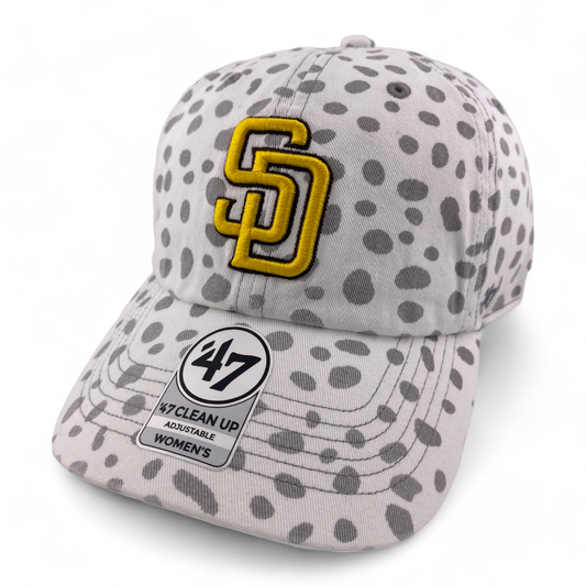 '47 Brand San Diego Padres MLB Cheetah Women's Clean Up Adjustable Dad Hat Cap