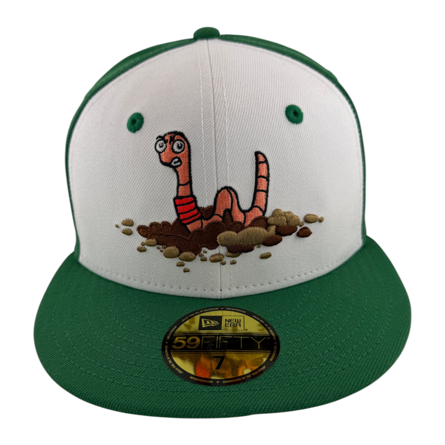 New Era Worcester WooSox MiLB Wicked Worms of Worcester 59Fifty Fitted Hat Cap
