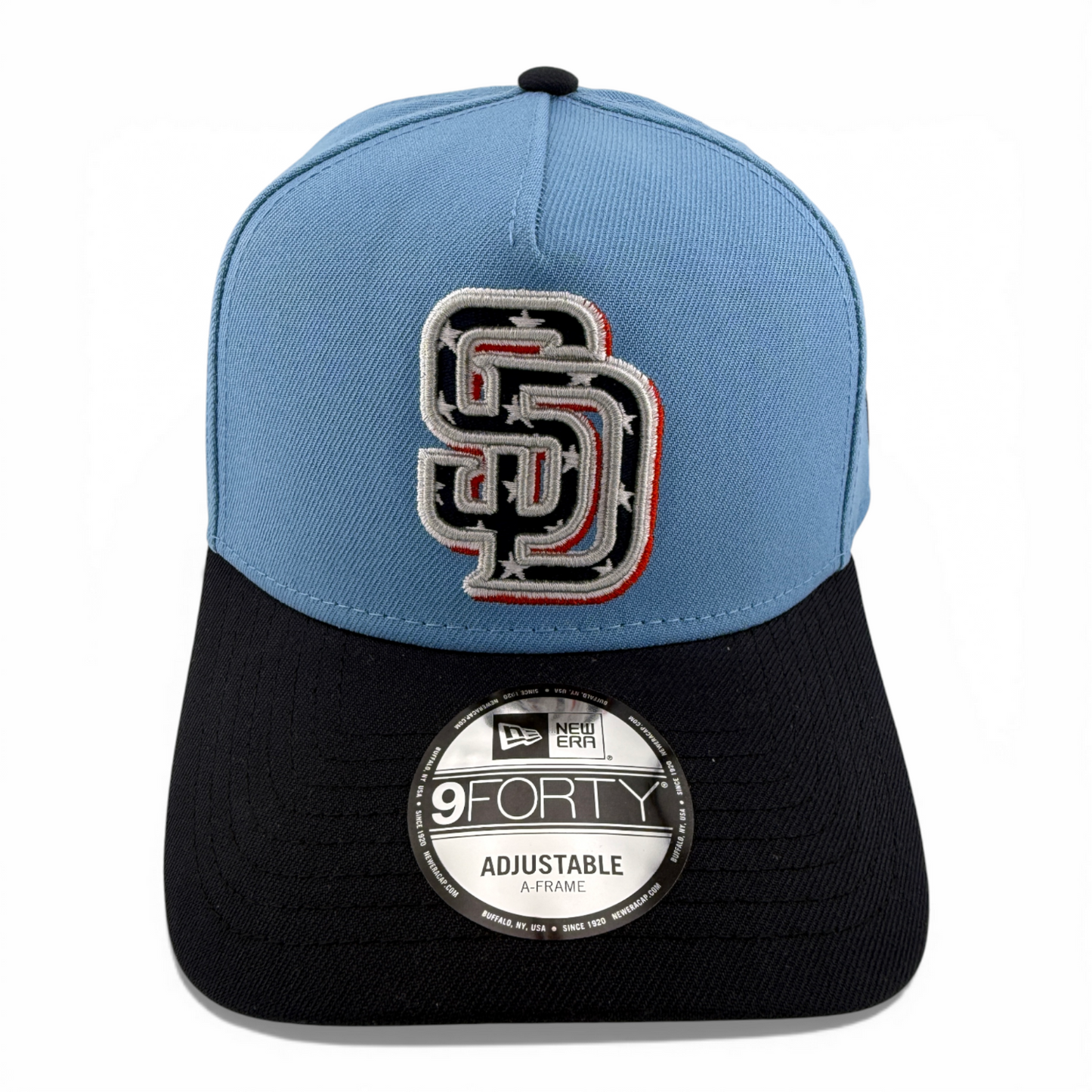 New Era San Diego Padres USA Flag Logo A-Frame 9Forty Snapback Adjustable Hat