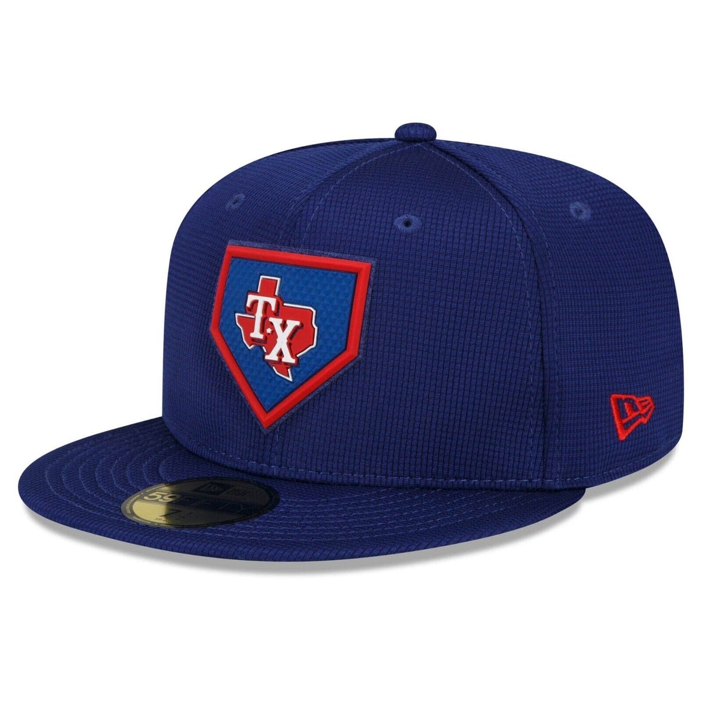 New Era Texas Rangers MLB 2022 Clubhouse Raised Logo Blue 59FIFTY Fitted Hat Cap