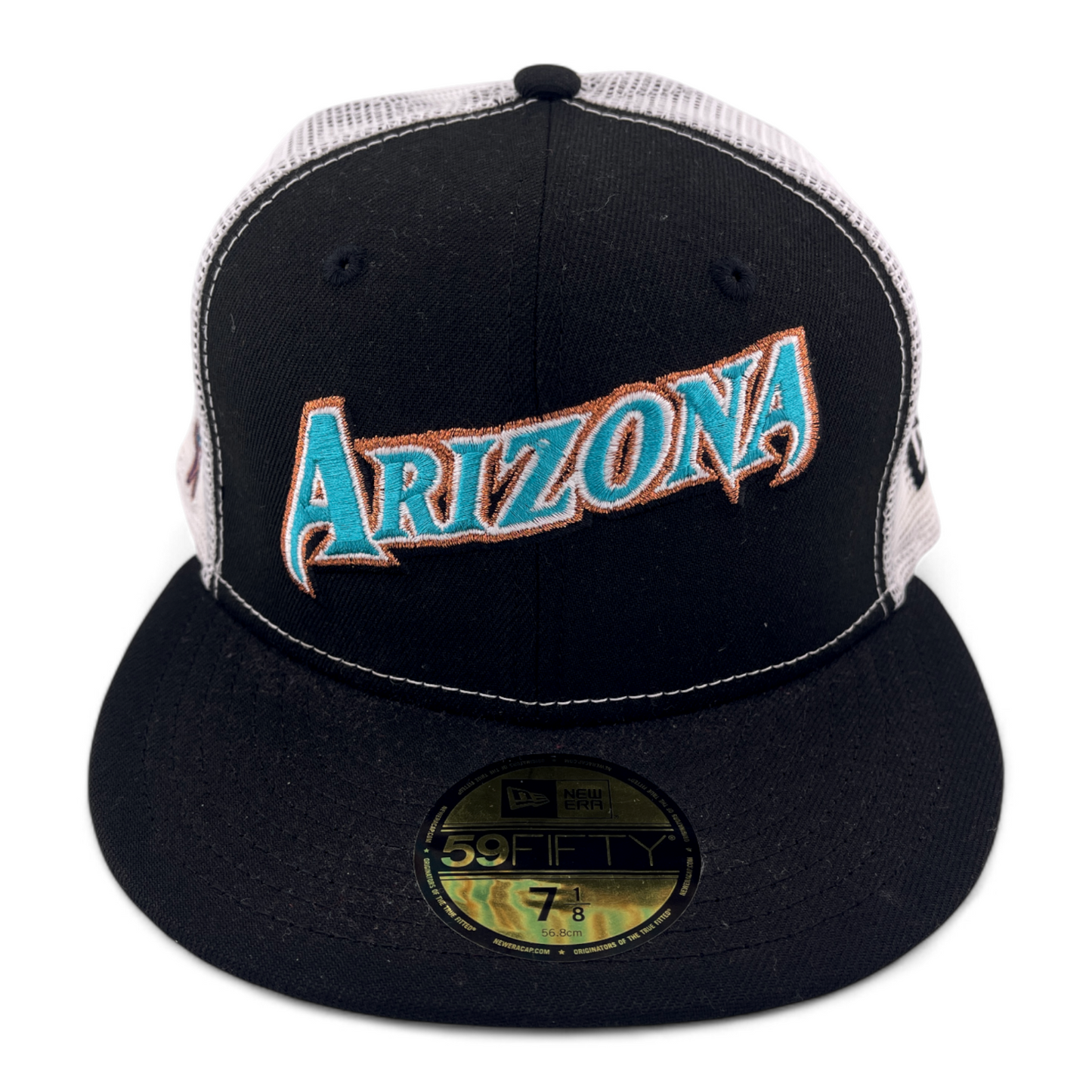 New Era Arizona Diamondbacks MLB Script Rearview Mesh Back 59FIFTY Fitted Hat