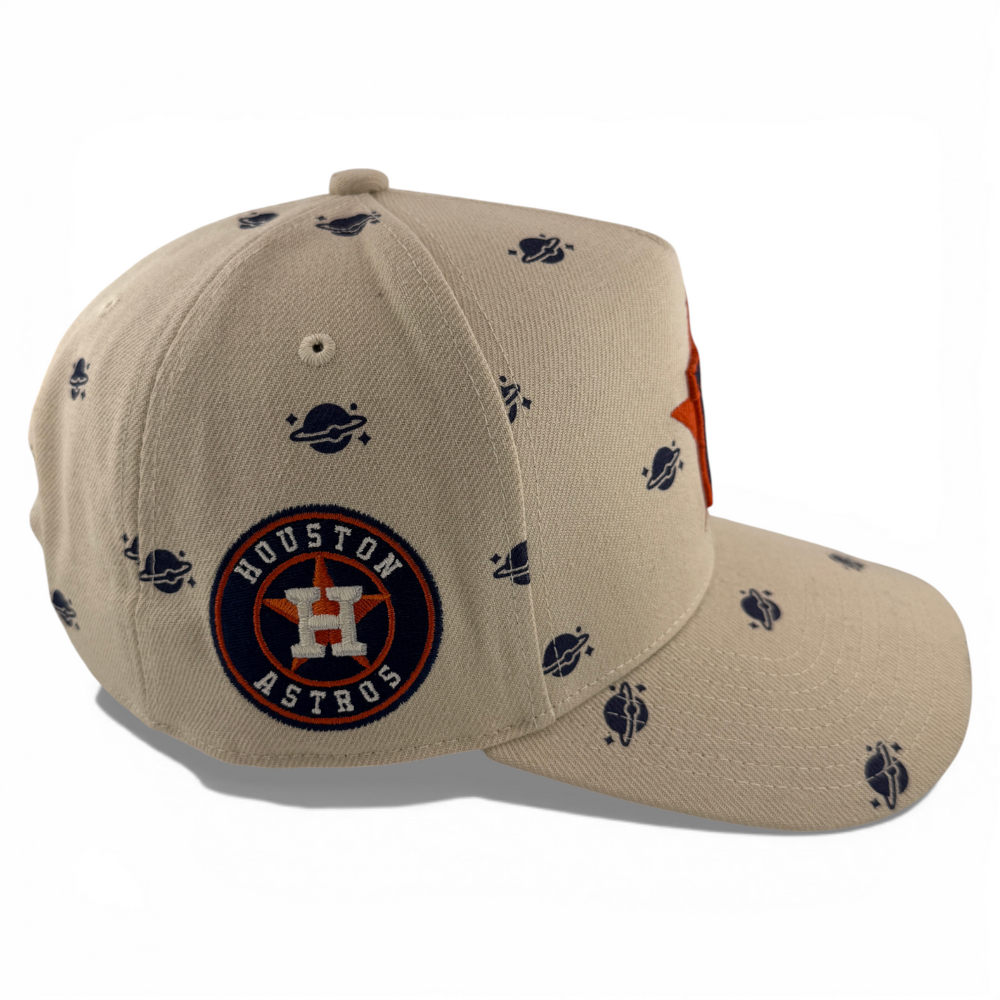 Mitchell & Ness Houston Astros Planet A-Frame Pro Pinch Fit Snapback Adjustable