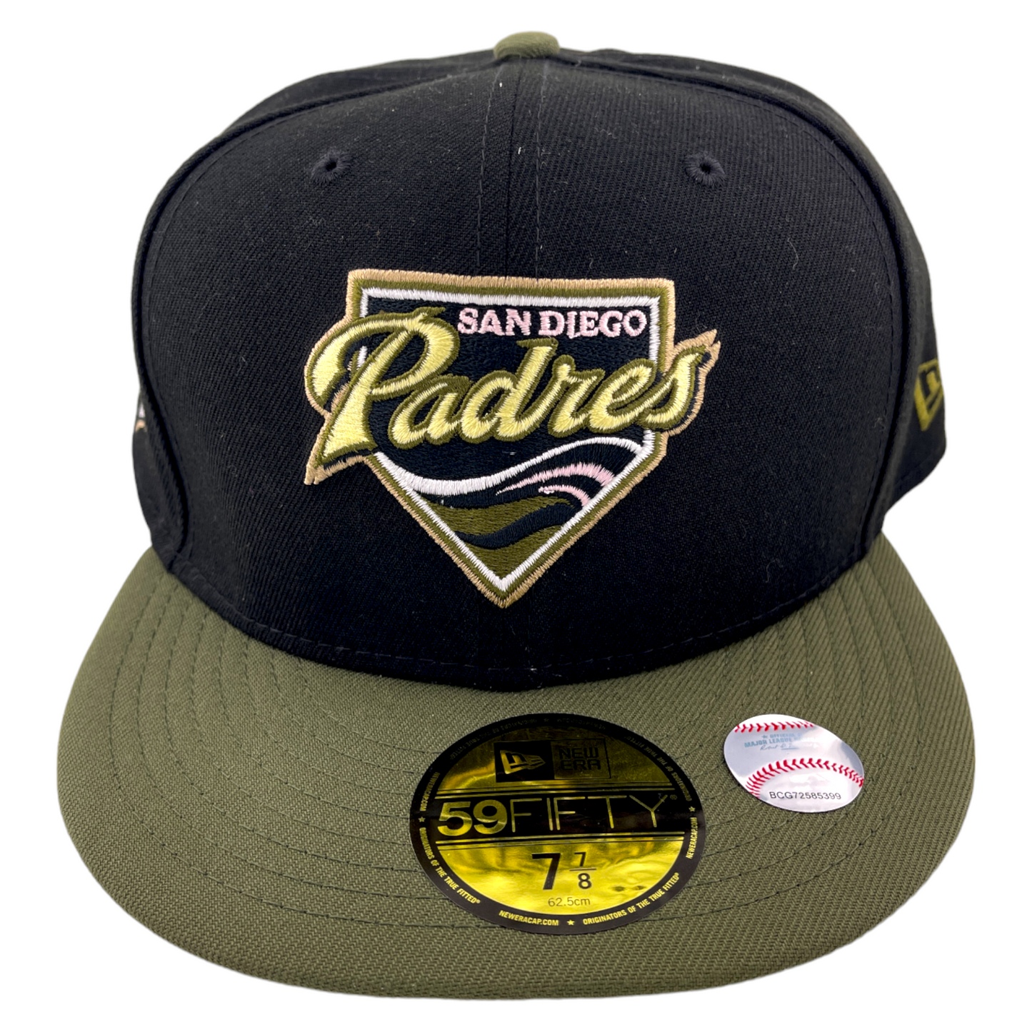 New Era San Diego Padres 40th Anniversary Patch Olive/Pink Terry UV 59FIFTY Hat Cap