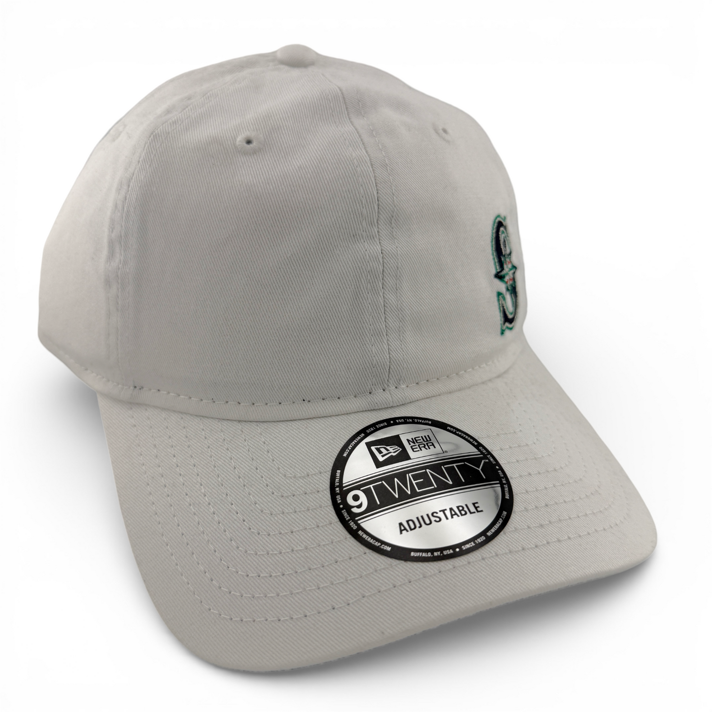 New Era Seattle Mariners MLB Court Sport White 9Twenty Adjustable Dad Hat Cap