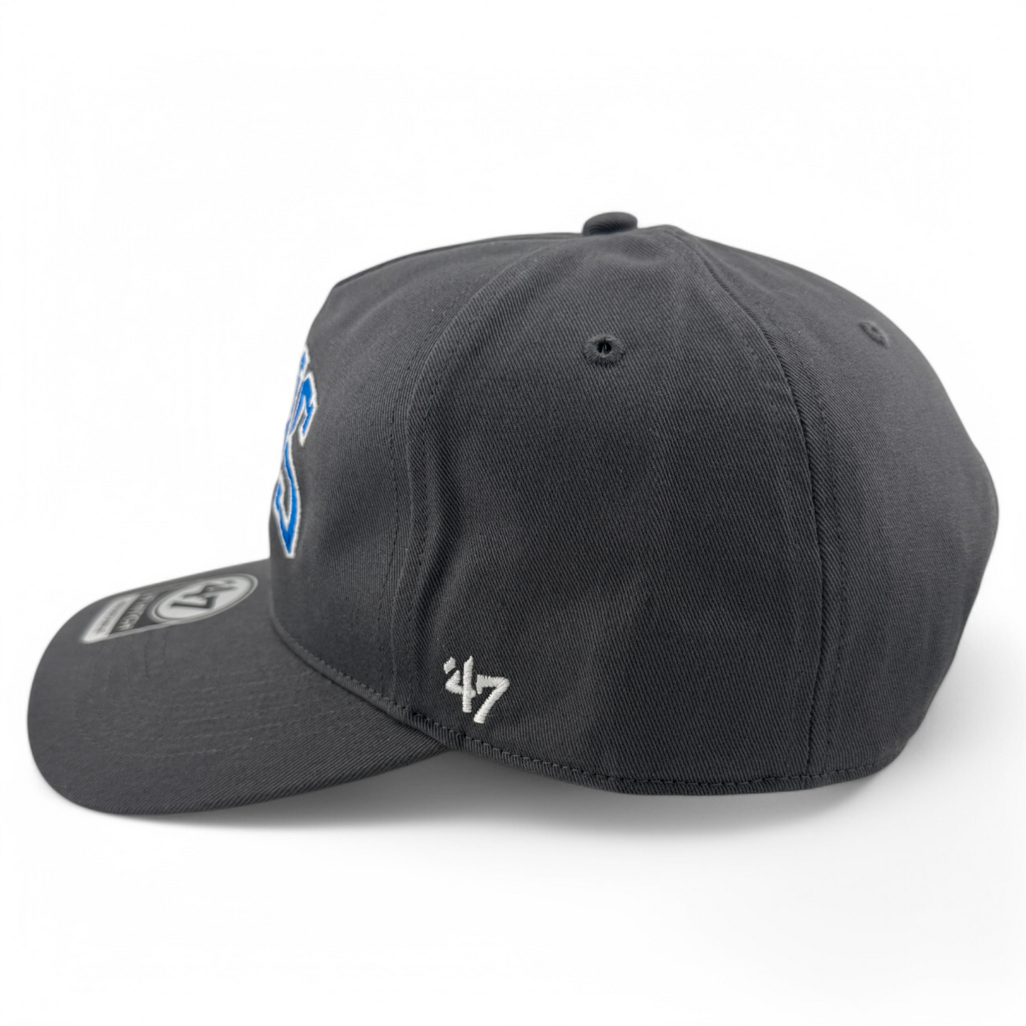 NEW '47 Brand Detroit Lions Team Logo NFL Charcoal Gray Hitch Snapback Hat Cap