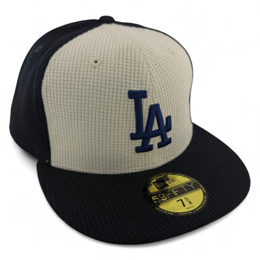 New Era Los Angeles Dodgers MLB Thermal Front Navy Blue/Cream 59FIFTY Fitted Hat