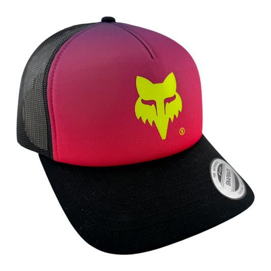 Fox Racing Elevated Pink/Purple Fade Foam Mesh Trucker Women's Snapback Hat Cap