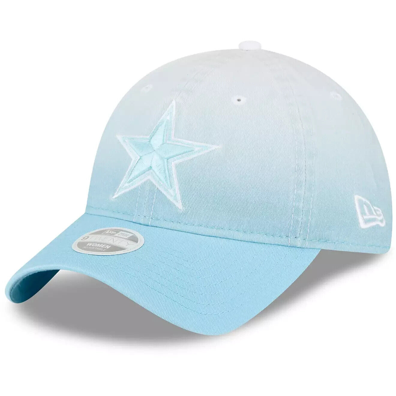 New Era Dallas Cowboys NFL Teal/White Fade Womens 9Twenty Adjustable Dad Hat Cap