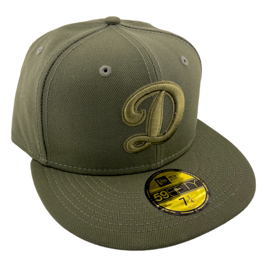 New Era Los Angeles Dodgers LA Olive Color Pack Green/Grey UV 59FIFTY Fitted Hat Cap