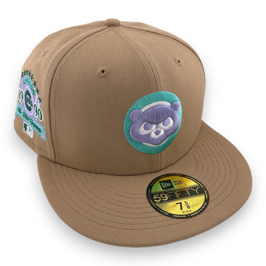 New Era Chicago Cubs 1990 All-Star Game Patch Mint Lavender Pack UV 59FIFTY Hat Cap