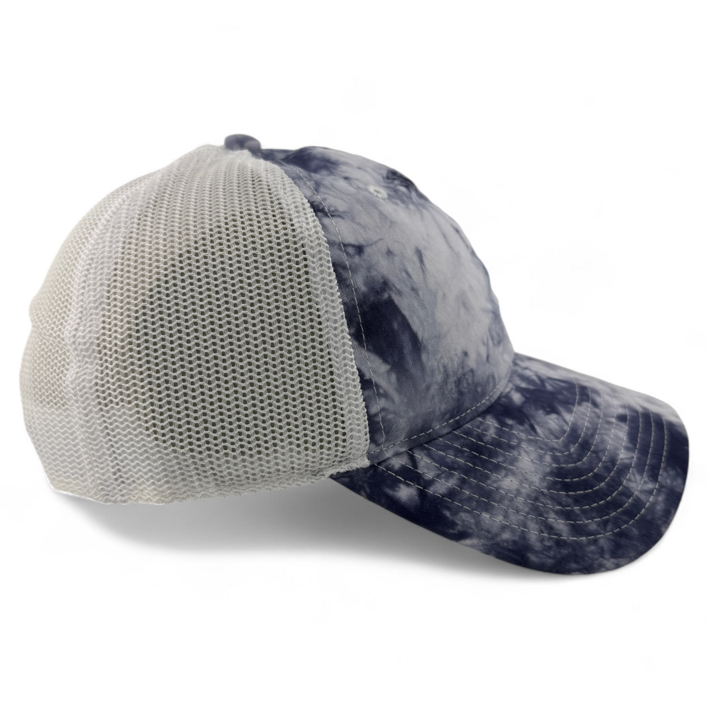 The Game GB470 Navy Tonal Tie Dye Trucker Mesh Back Snapback Adjustable Dad Hat