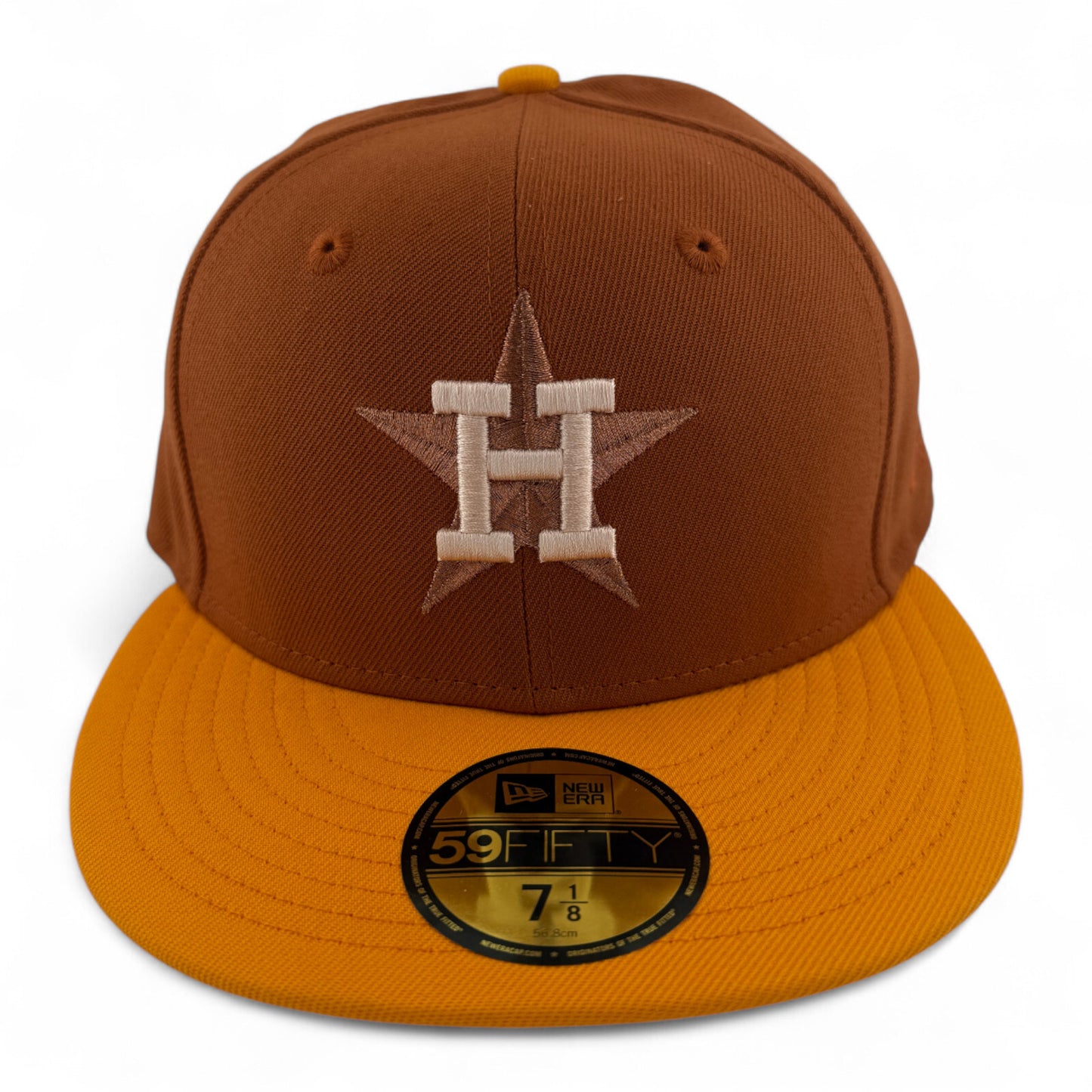 New Era Houston Astros MLB Rust Gold Pack Tan 59FIFTY Fitted Hat Cap