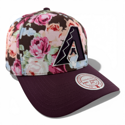 Mitchell & Ness Arizona Diamondbacks Floral A-Frame Pinch Snapback Adjustable