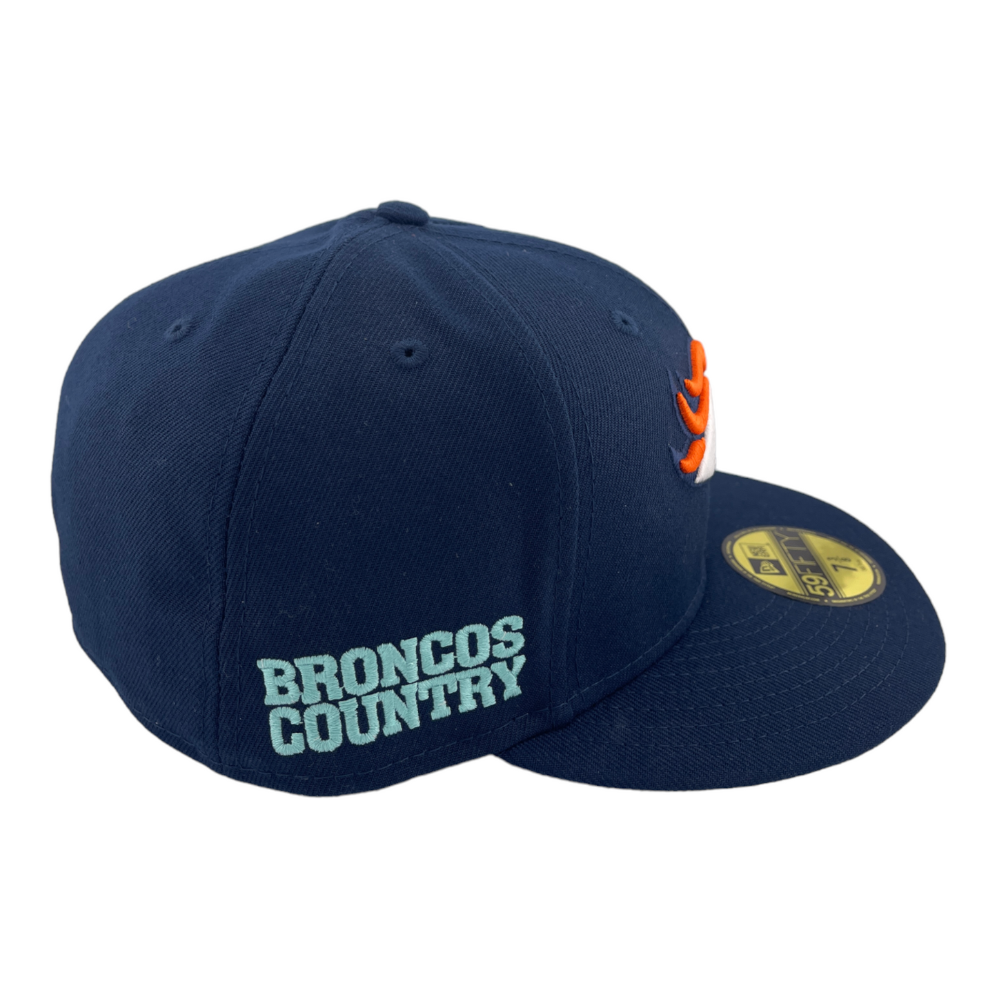 New Era Denver Broncos Country AFC Under Visor Logo Teal UV 59FIFTY Fitted Hat Cap