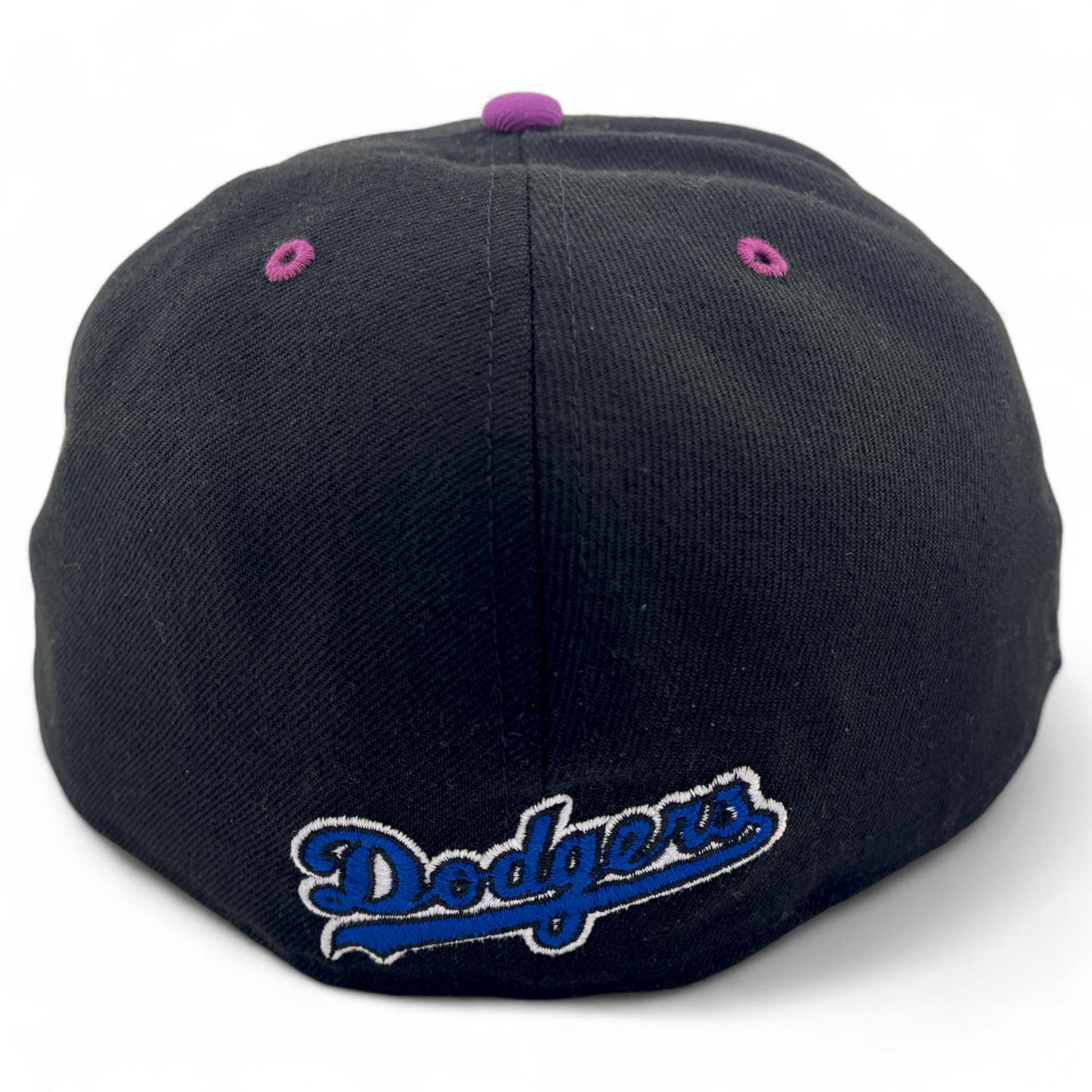 New Era Los Angeles Dodgers MLB Black/Purple Retro Logo 59Fifty Fitted Hat Cap