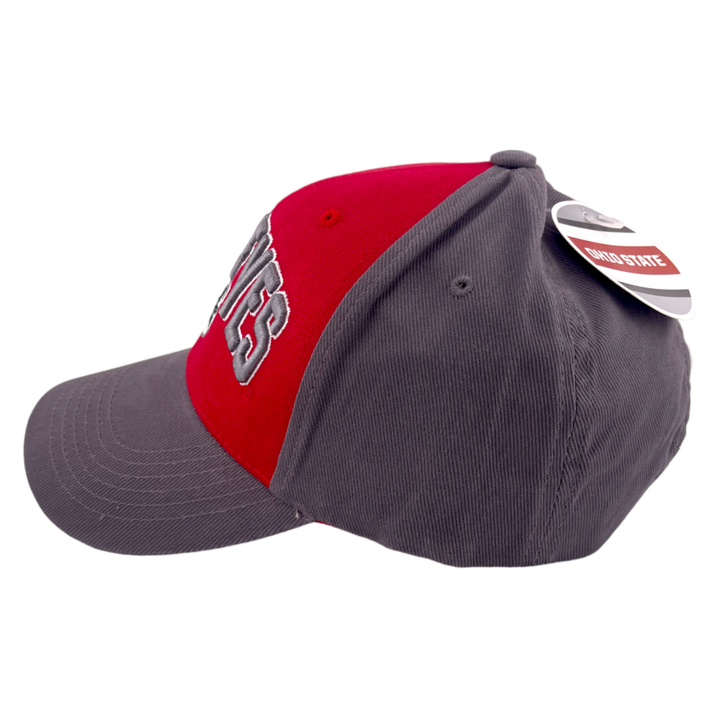 Ohio State University Buckeyes NCAA Leaf Logo Grey/Red UV Adjustable Hat Cap