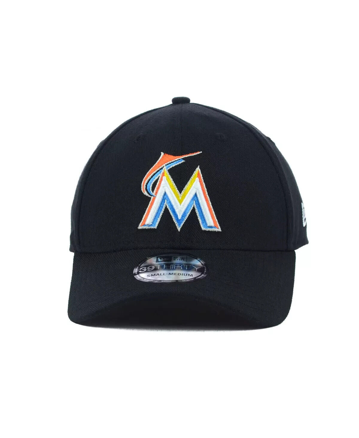 New Era Florida Miami Marlins MLB Team Classic 39Thirty Black Hat Cap