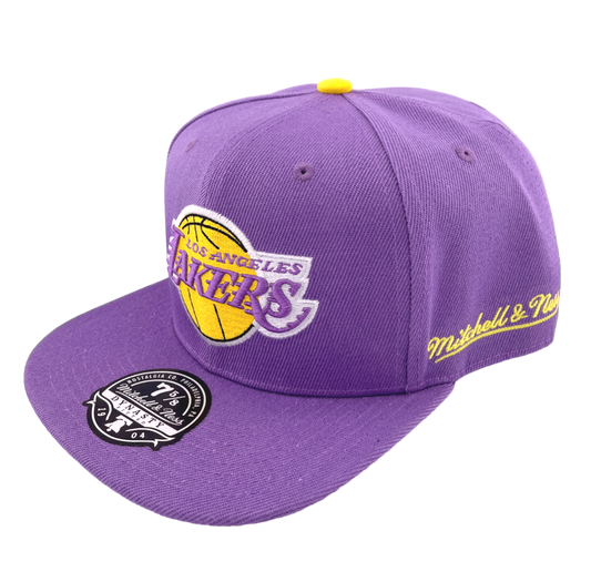 Mitchell & Ness Los Angeles Lakers NBA Hyperteam Purple Fitted Hat Cap