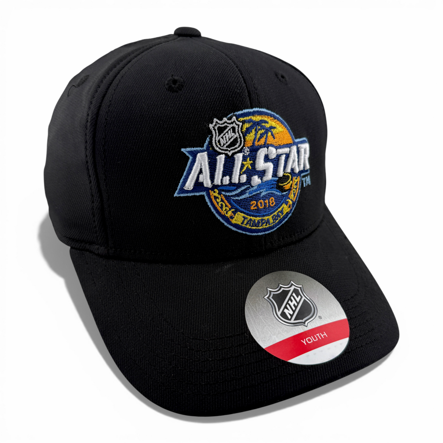 2018 All-Star Game Tampa Bay NHL Black Flex Fit Hat Cap Kids Youth Size