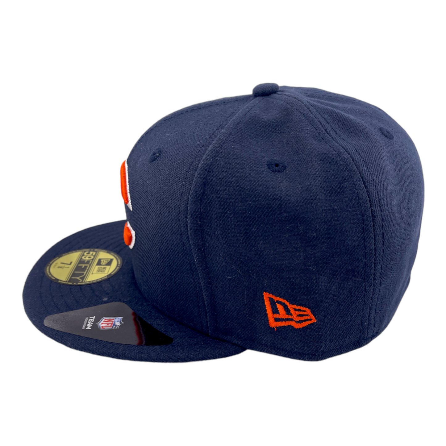 New Era Chicago Bears Omaha C Logo Navy Blue/Grey UV 59Fifty Fitted Hat Cap