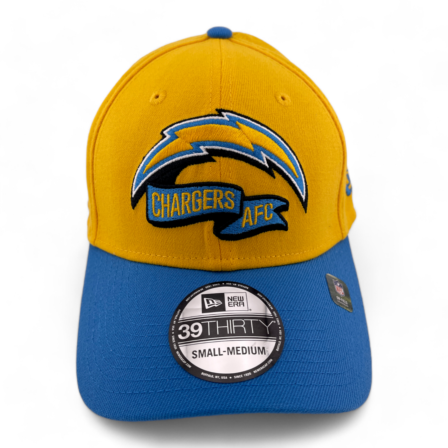 New Era Los Angeles Chargers NFL 2022 Sideline Yellow/Blue 39Thirty Hat Cap