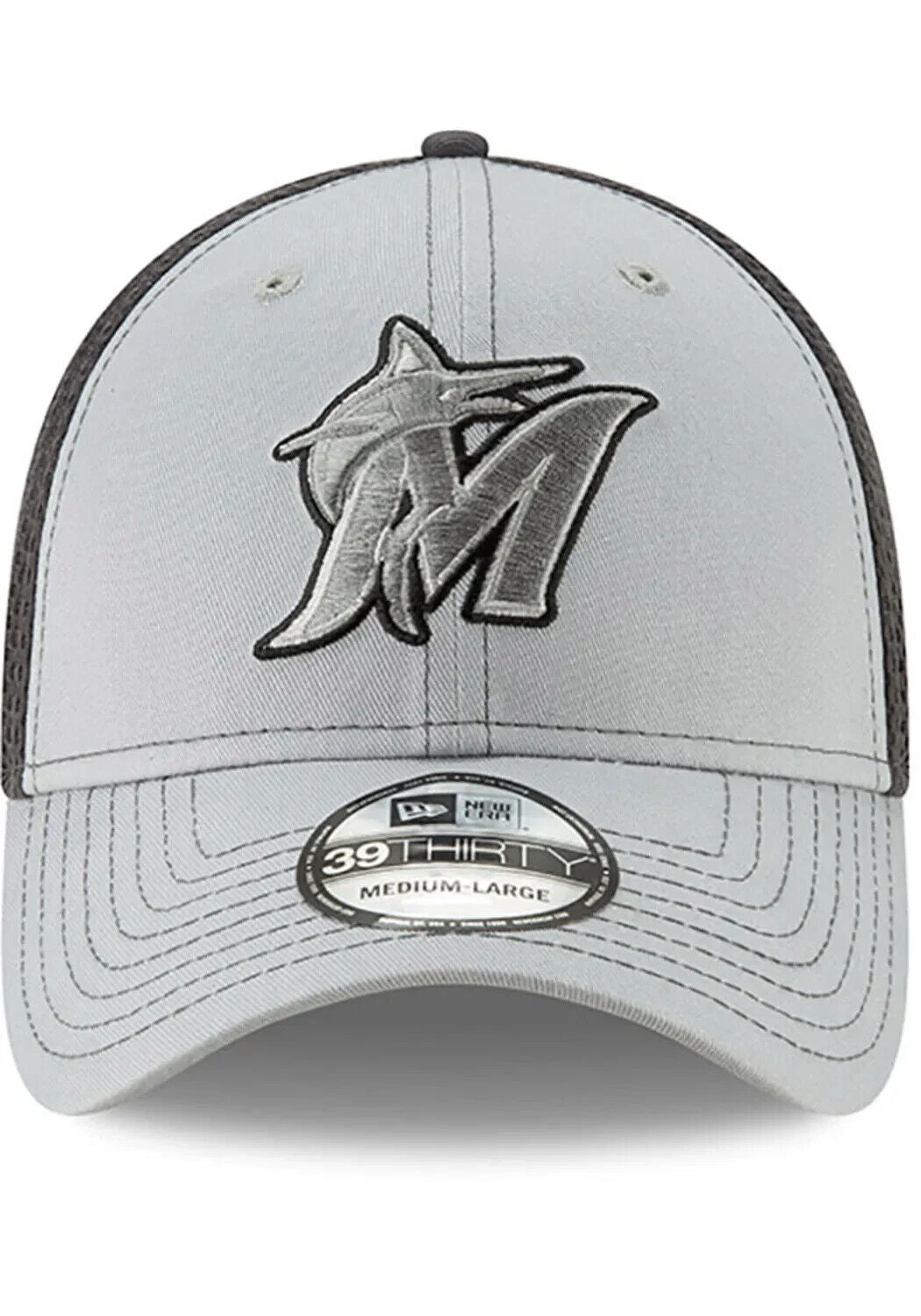 New Era Miami Marlins Neo MLB 39Thirty Grayed Out Flex Fit Hat Cap