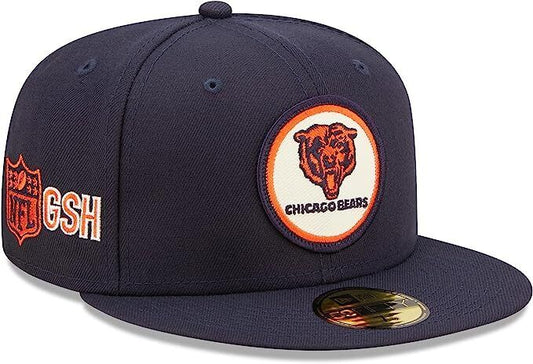 New Era Chicago Bears 2022 Sideline NFL Historic Logo Blue 59FIFTY Fitted Hat Cap