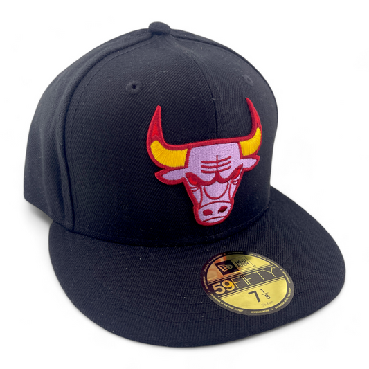 New Era Chicago Bulls NBA Color Pack Black/Burgundy UV 59Fifty Fitted Hat Cap