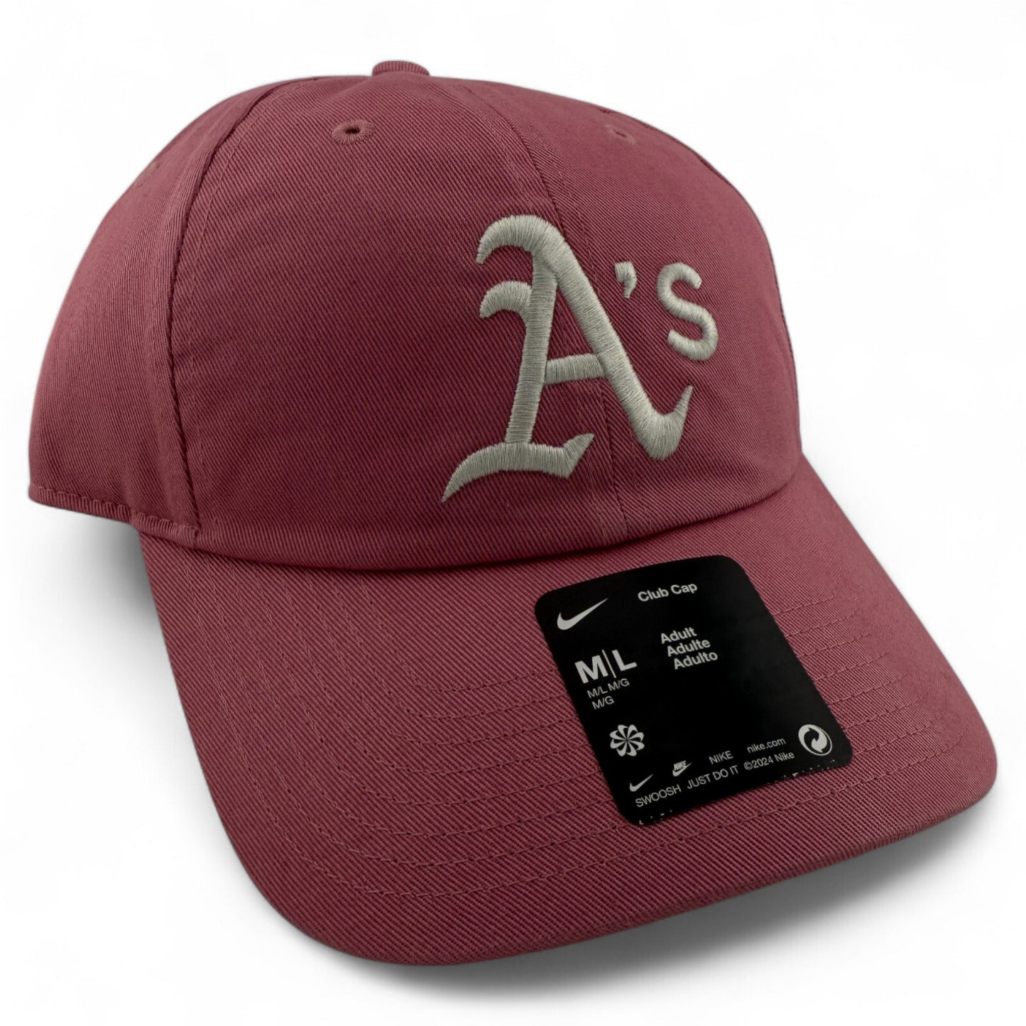 Nike Oakland Athletics A's MLB Pink Club Cap Unstructured Adjustable Dad Hat
