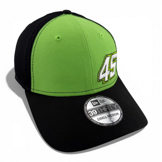 New Era Kurt Busch Nascar #45 Flawless Black Neo Mesh 39Thirty Flex Fit Hat Cap