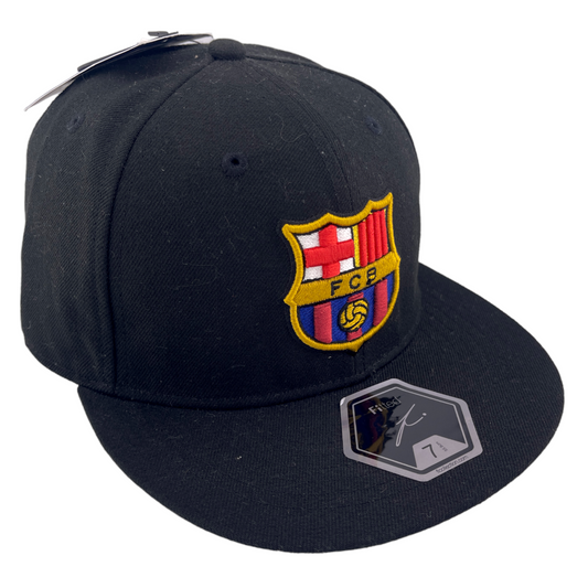 NEW Fi Collection FCB Club FC Barcelona Dawn FT-90 Pro Black/Grey UV Fitted Hat Cap