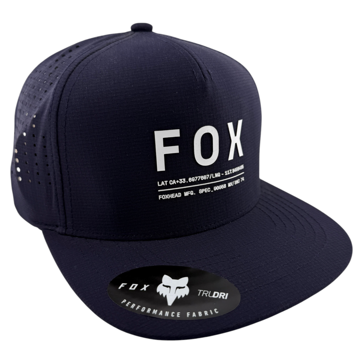 Fox Racing Non Stop Tech Logo Sport A-Frame Navy Adjustable Snapback Hat Cap