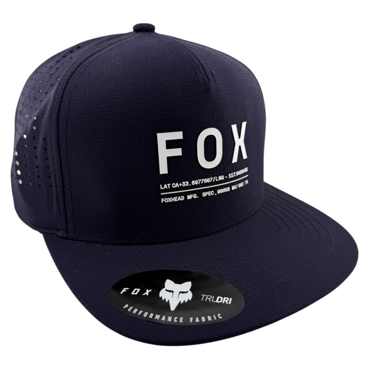 Fox Racing Non Stop Tech Logo Sport A-Frame Navy Adjustable Snapback Hat Cap