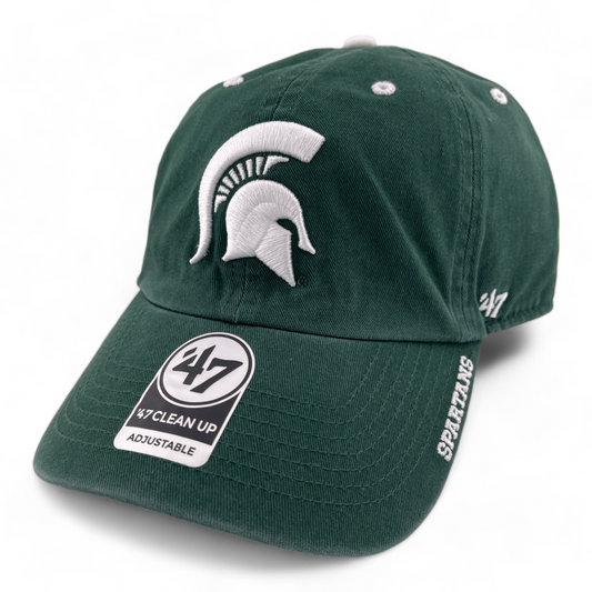 '47 Brand Michigan State Spartans NCAA Green Clean Up Adjustable Dad Hat Cap