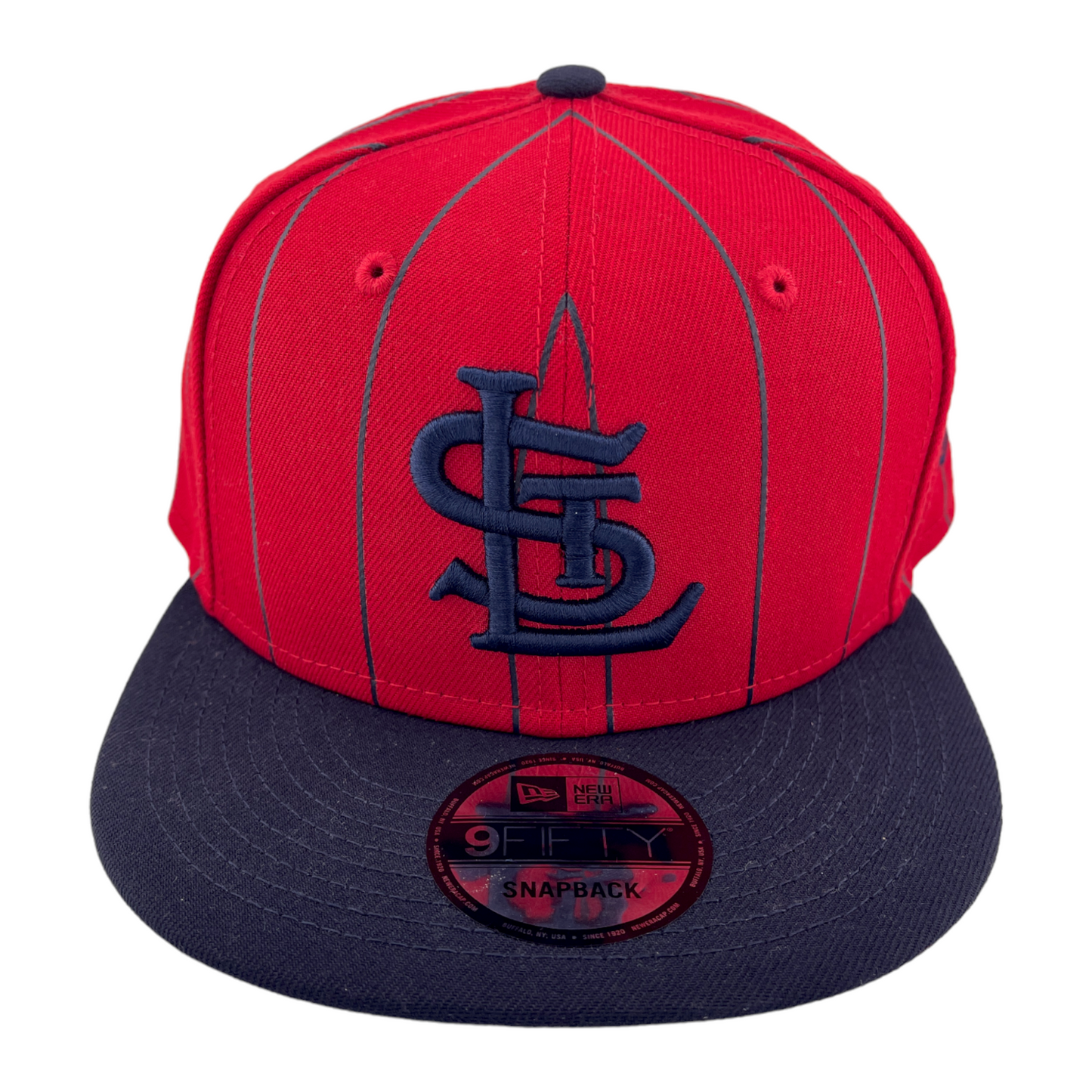 New Era St. Louis Cardinals MLB Vintage Pinstripe Navy 9Fifty Snapback Hat Cap