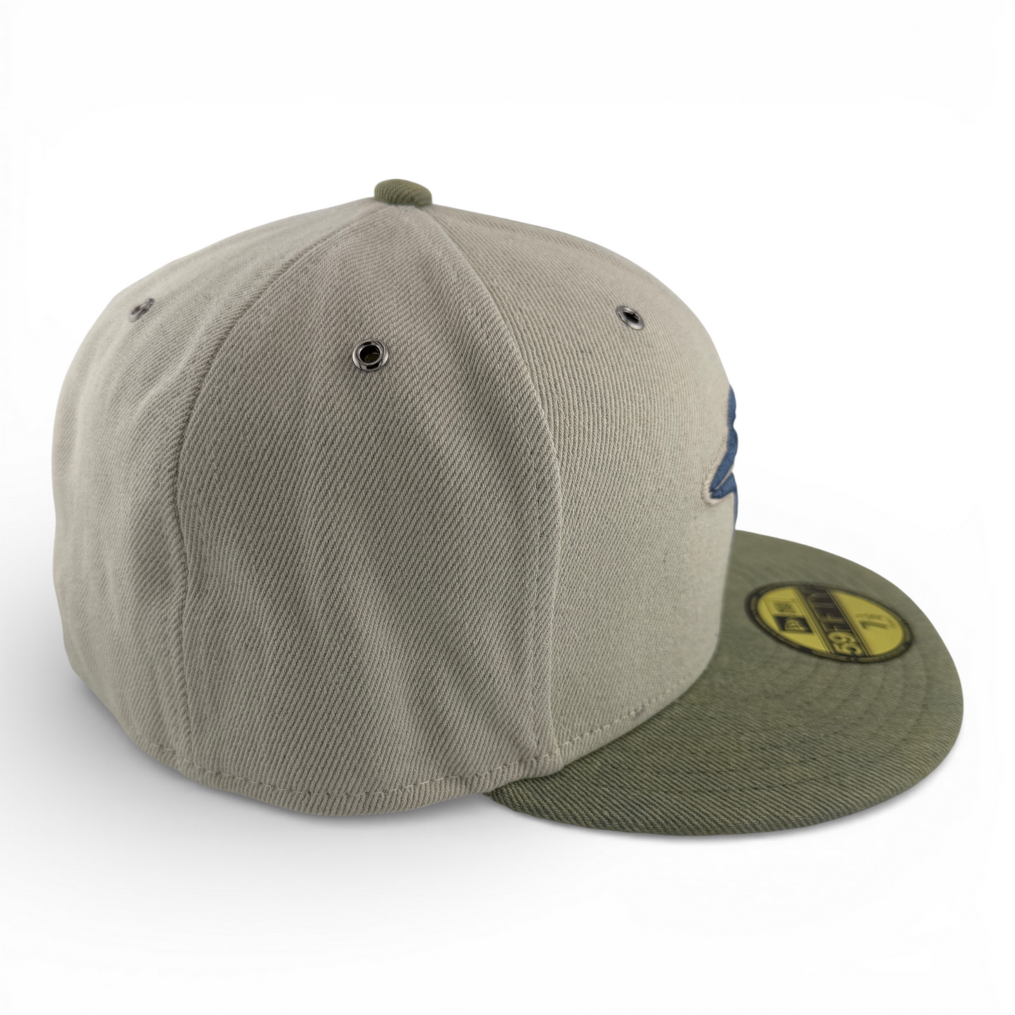 New Era Toronto Blue Jays MLB Denim 2 Tone Tan Khaki 59Fifty Fitted Hat Cap