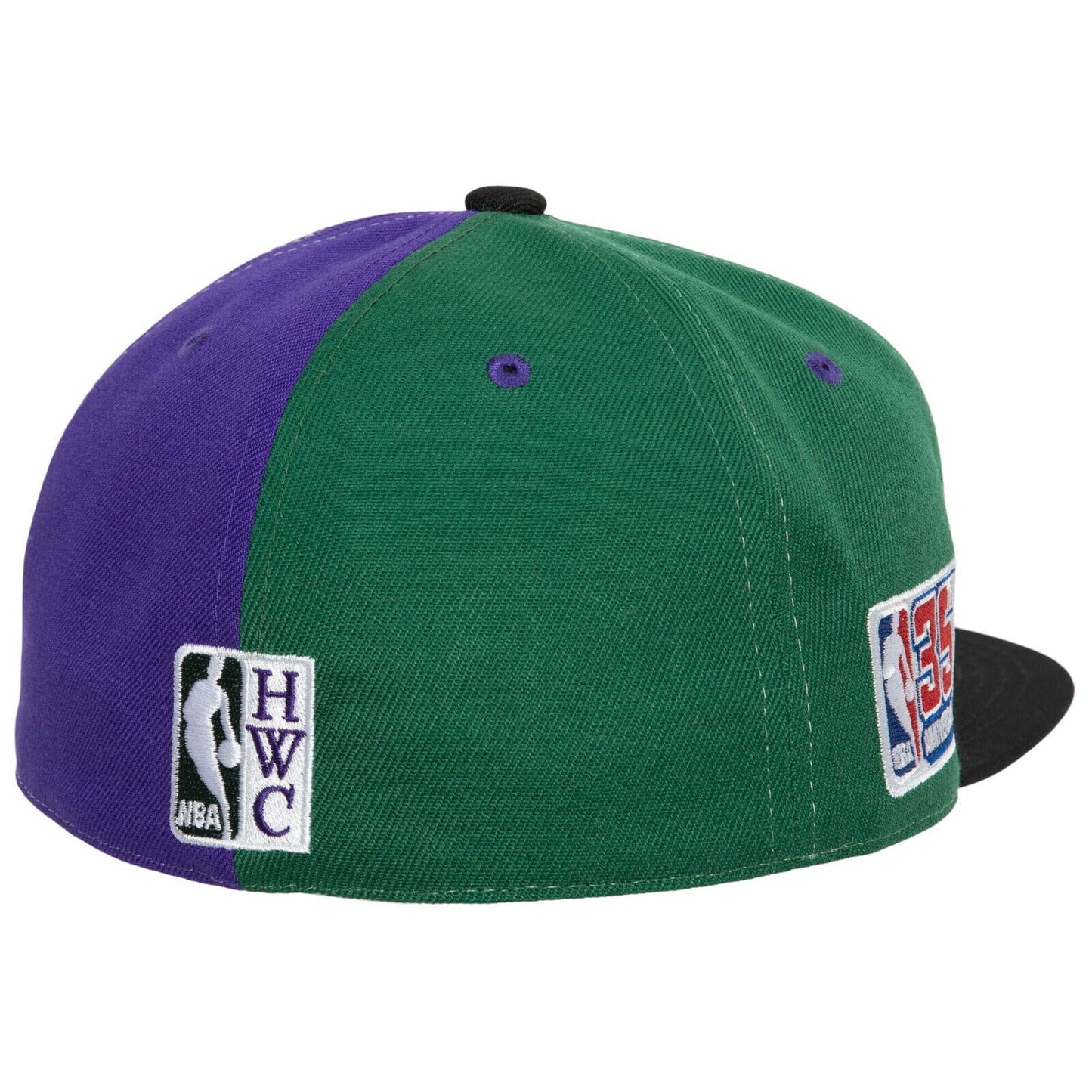 Mitchell & Ness Milwaukee Bucks NBA 35th Tri Cycle Pin Wheel Fitted Hat Cap