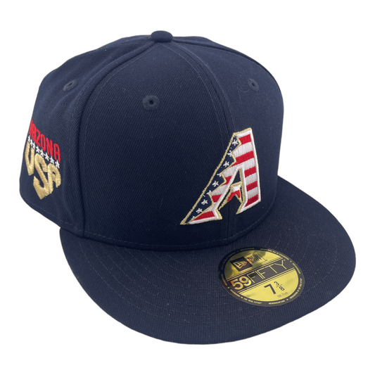 New Era Arizona Diamondbacks Classic A Flag Logo 4th of July Patch 59FIFTY Hat