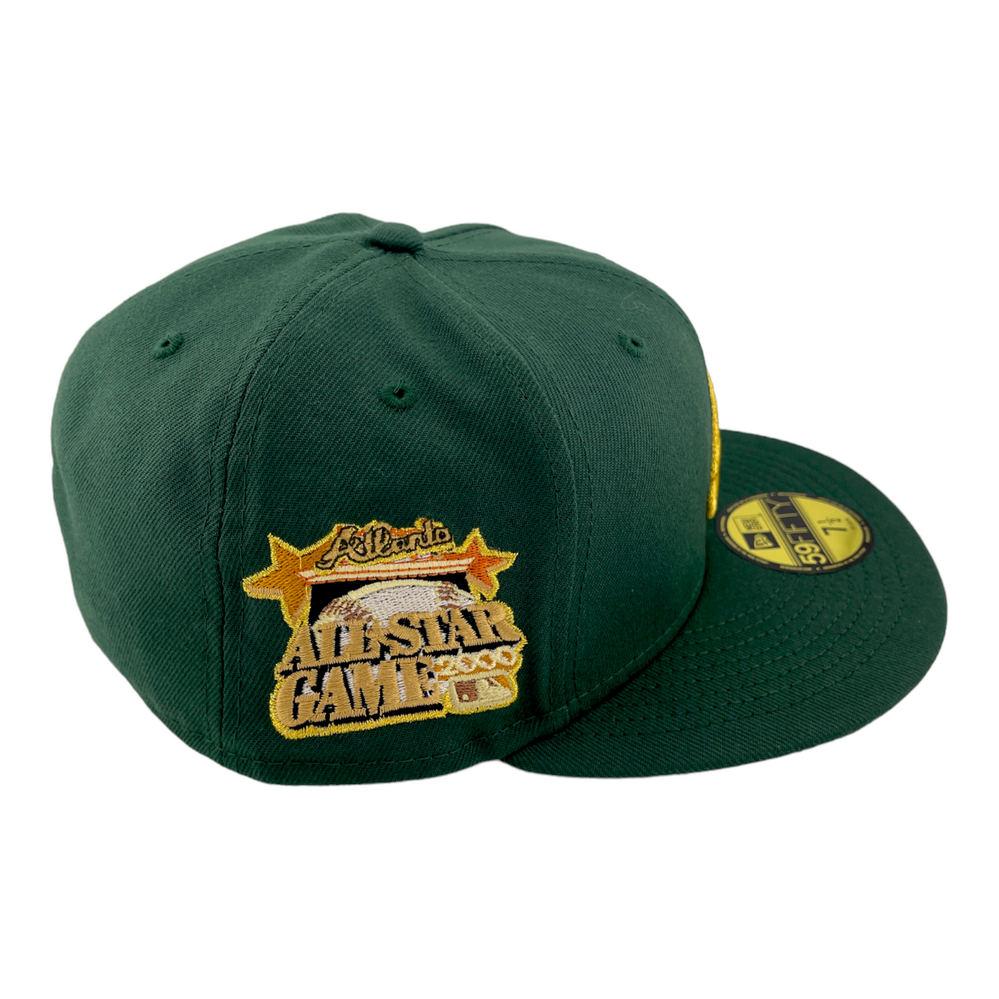 New Era Atlanta Braves 2000 All Star Game Patch Green Envy Gold Logo 59FIFTY Hat Cap