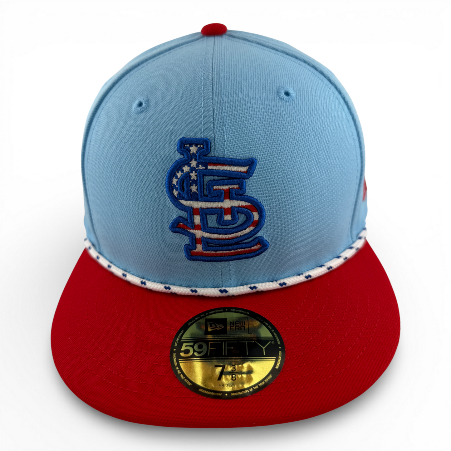 New Era St. Louis Cardinals MLB 2025 4th of July USA Flag Rope 59Fifty Fitted