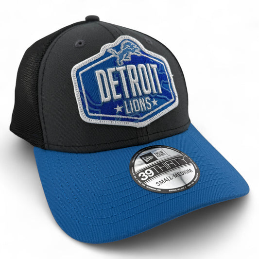 New Era Detroit Lions NFL 2021 Draft Pack Mesh Back 39Thirty Flex Fit Hat Cap