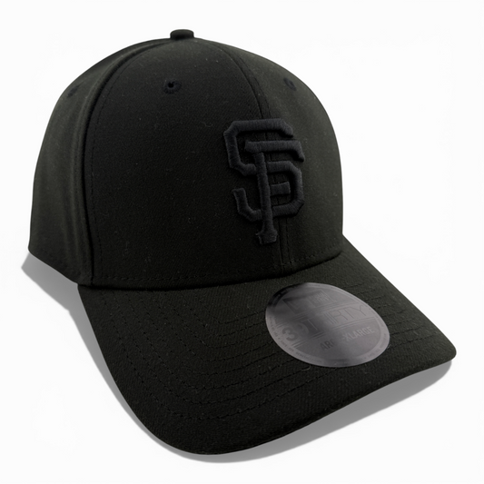 New Era San Francisco Giants MLB All Blackout Blacked Out 39Thirty Flex Fit Hat