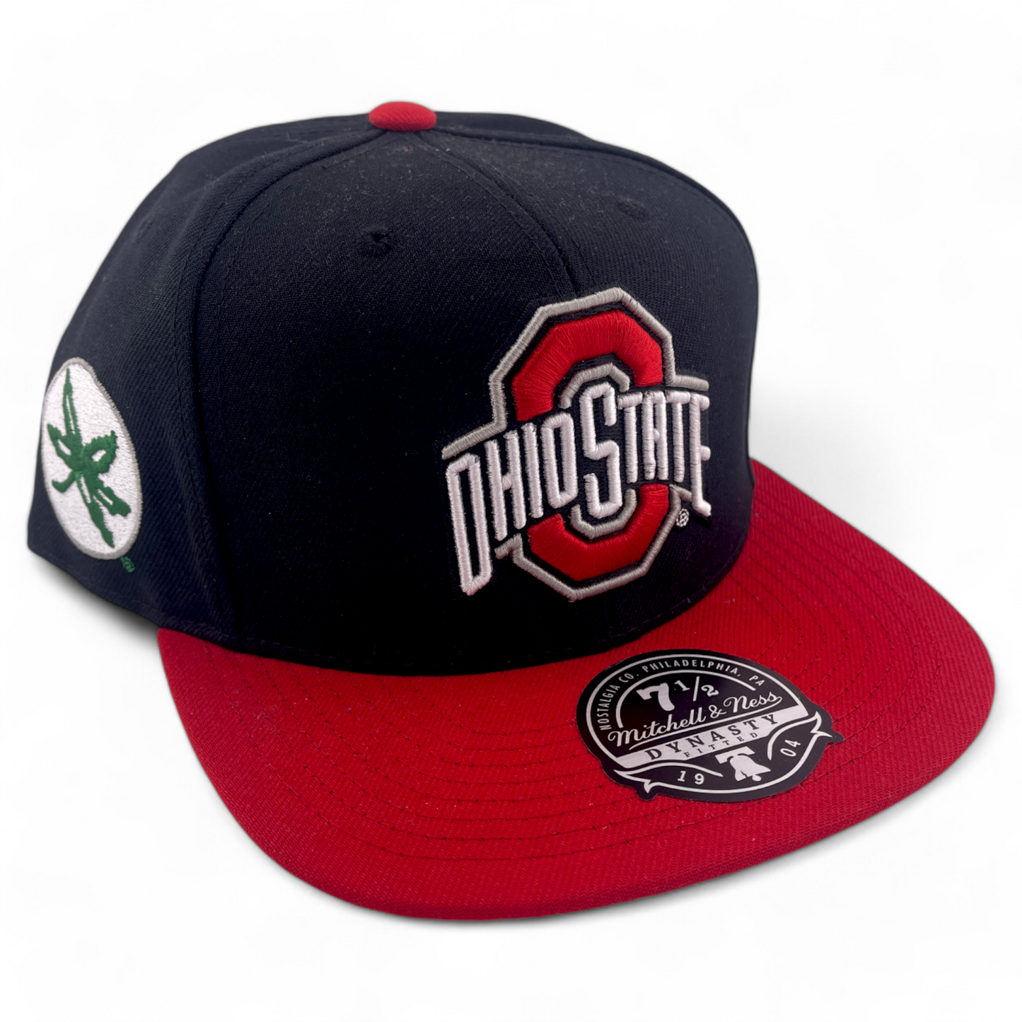 Mitchell & Ness The Ohio State Buckeyes NCAA Core Side Side Patch Fitted Hat Cap