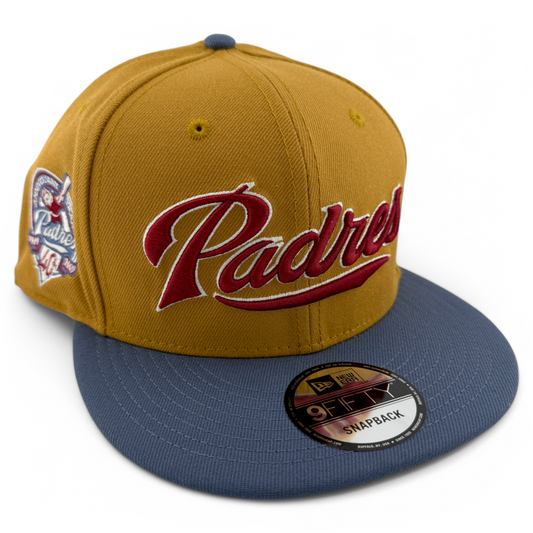 New Era San Diego Padres MLB Panama Tan 9FIFTY Snapback Adjustable Hat Cap